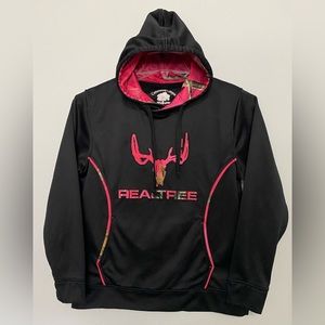 Cottonwood Canyon women’s Realtree hoodie pink camo black hunting S REALTREE